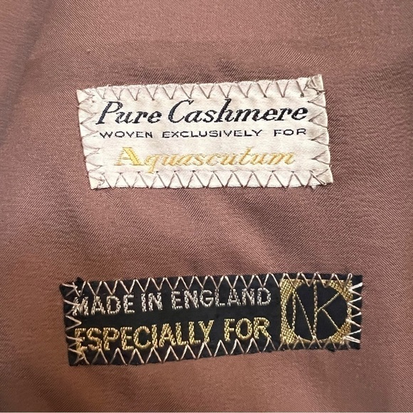 Aquascutum London Cashmere Wool Fur Vintage Trench Coat - Picture 10 of 10